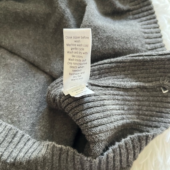 Athleta | Ribbed Knit 1/4 Zip Mock Neck Sweater Dress - Picture 6 of 10